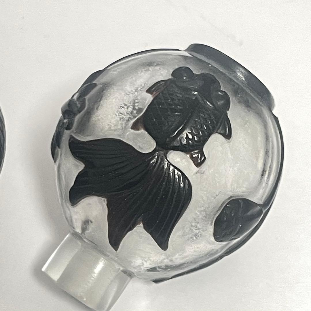 鼻煙壺　嗅ぎタバコ入れ　中国美術　ガラス工芸　　アンティーク　50年前に購入