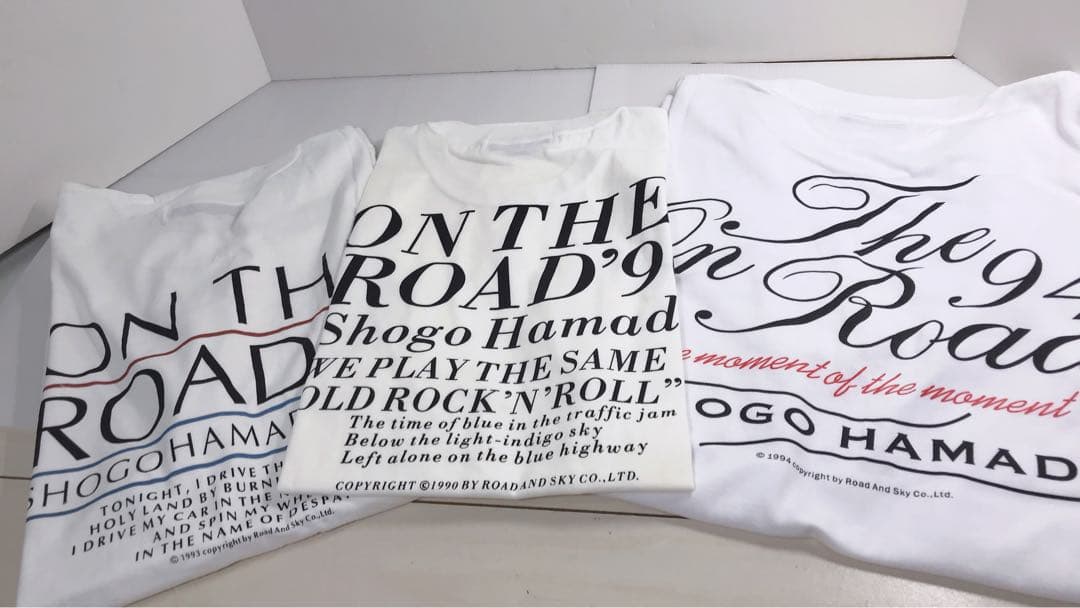 浜田省吾Tシャツ　On The Road’90’93’94 ３枚セット