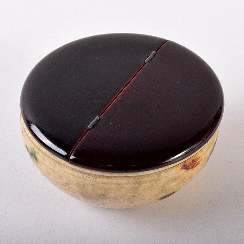 茶道具　瀬戸焼　黄瀬戸　茶入　蓋付　時代箱　C　R8088