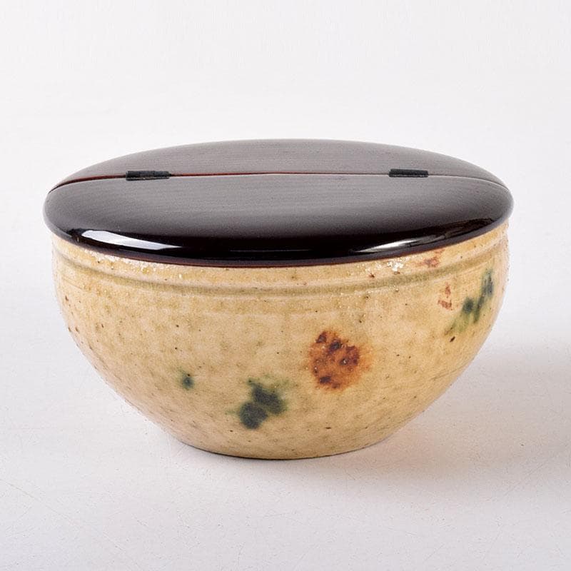 茶道具　瀬戸焼　黄瀬戸　茶入　蓋付　時代箱　C　R8088