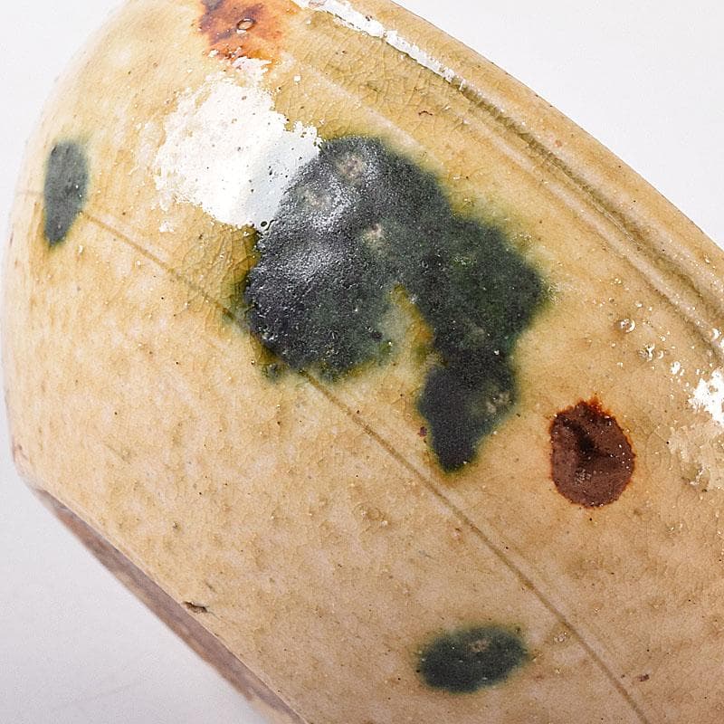 茶道具　瀬戸焼　黄瀬戸　茶入　蓋付　時代箱　C　R8088