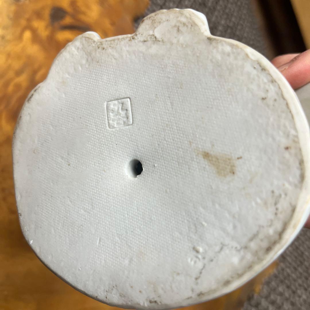 九谷焼　白絵付け金彩観音　石川県 日本美術　骨董品　アンティーク　古美術