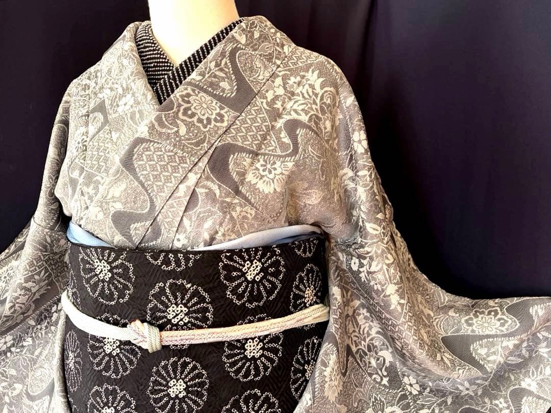 ★専用★ おまとめ【小紋】天目織　流水文　⚫︎【袋帯】