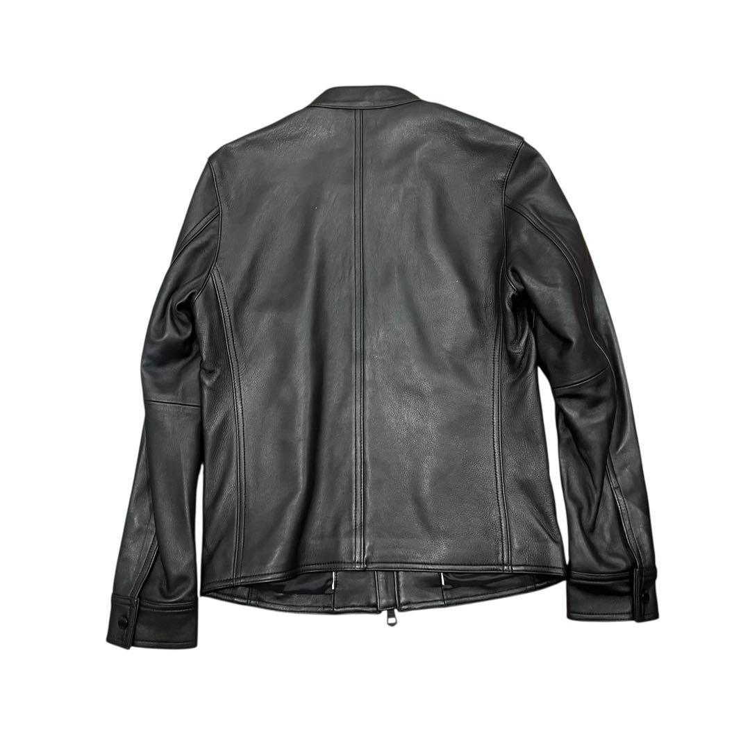 【未使用】1piu1uguale3 ラムレザー シングル ライダースジャケット