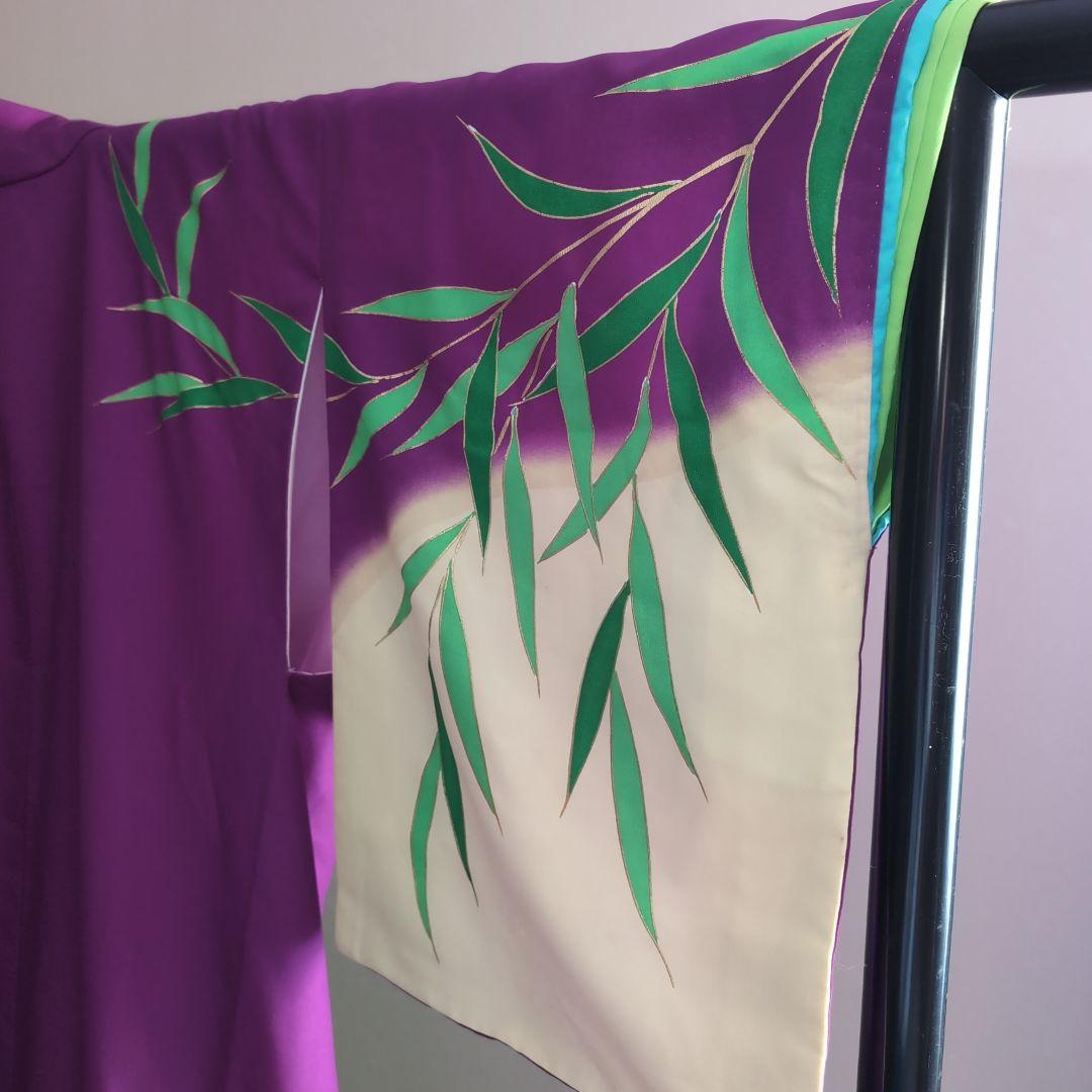 新舞踊　裾引き　紫