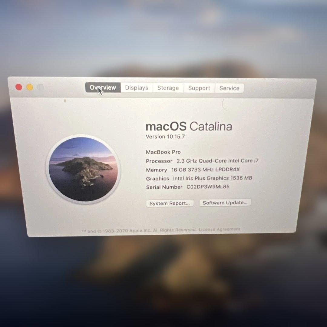 MacBook本体 MacBook Pro 2020 i7 16GB 512Gb