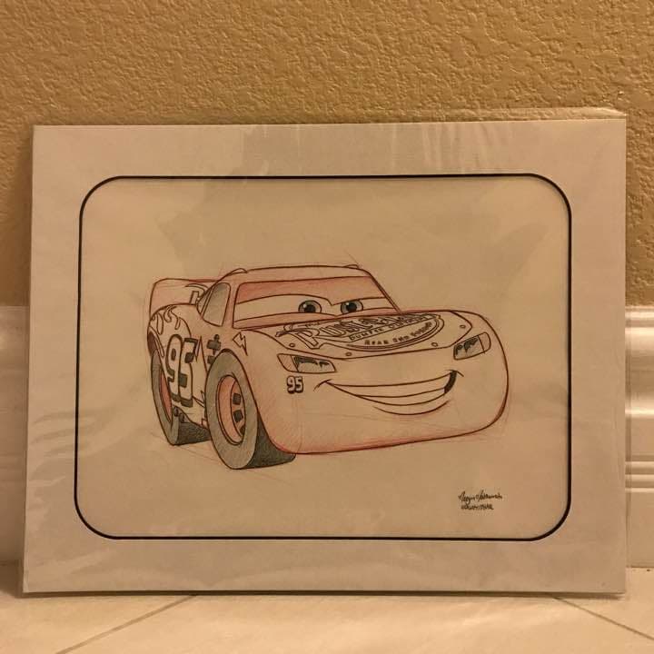 カーズ Art Of Disney 世界に一枚 ラフスケッチ マックイーン