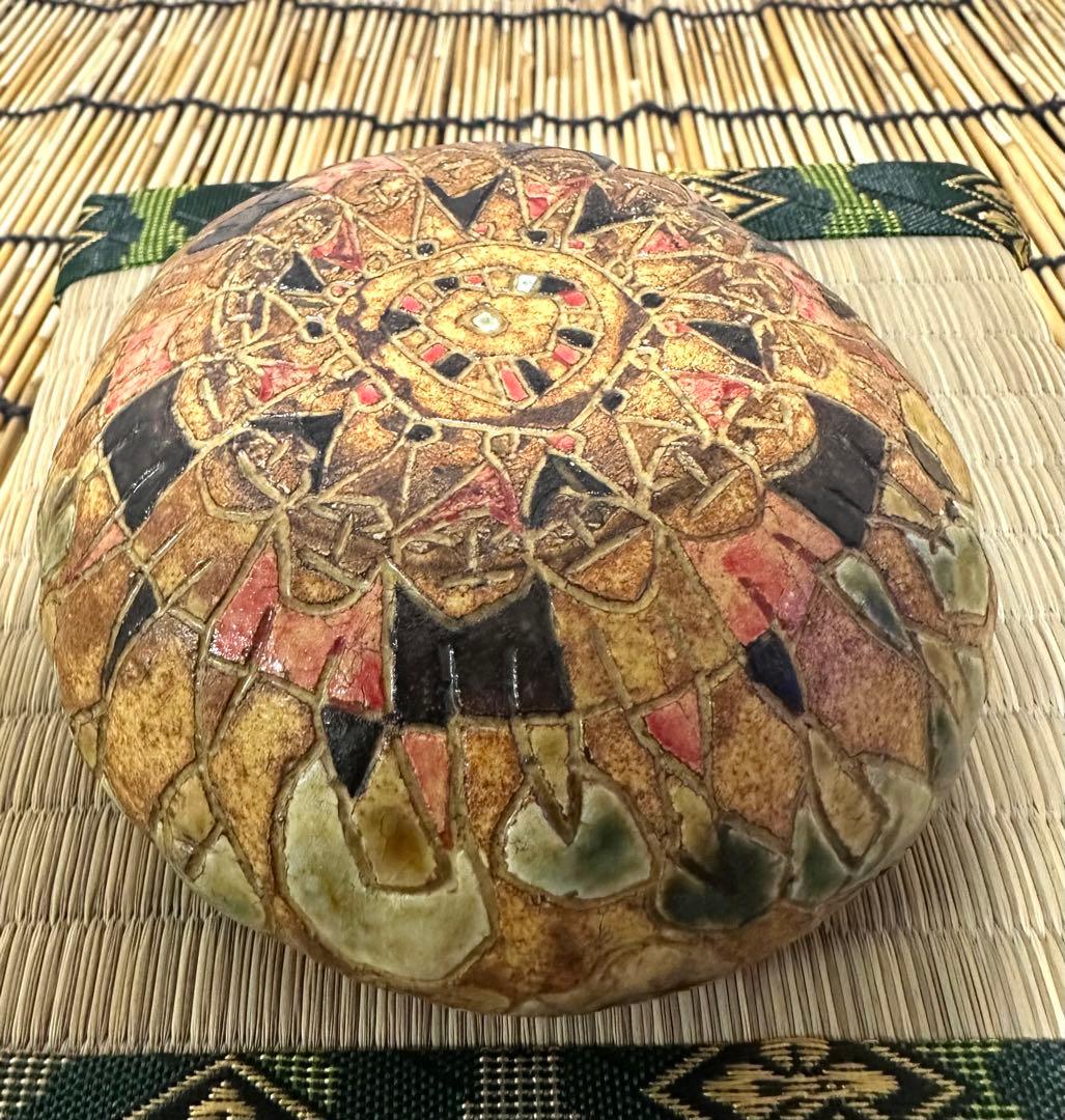 小孫 哲太郎 刻文器 ２０１９年作 共箱 茶道具 真作保証　リアルちょんまげ