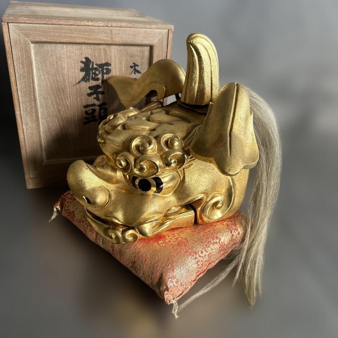 お値下げ❣️迫力のお品‼️木彫　獅子頭
