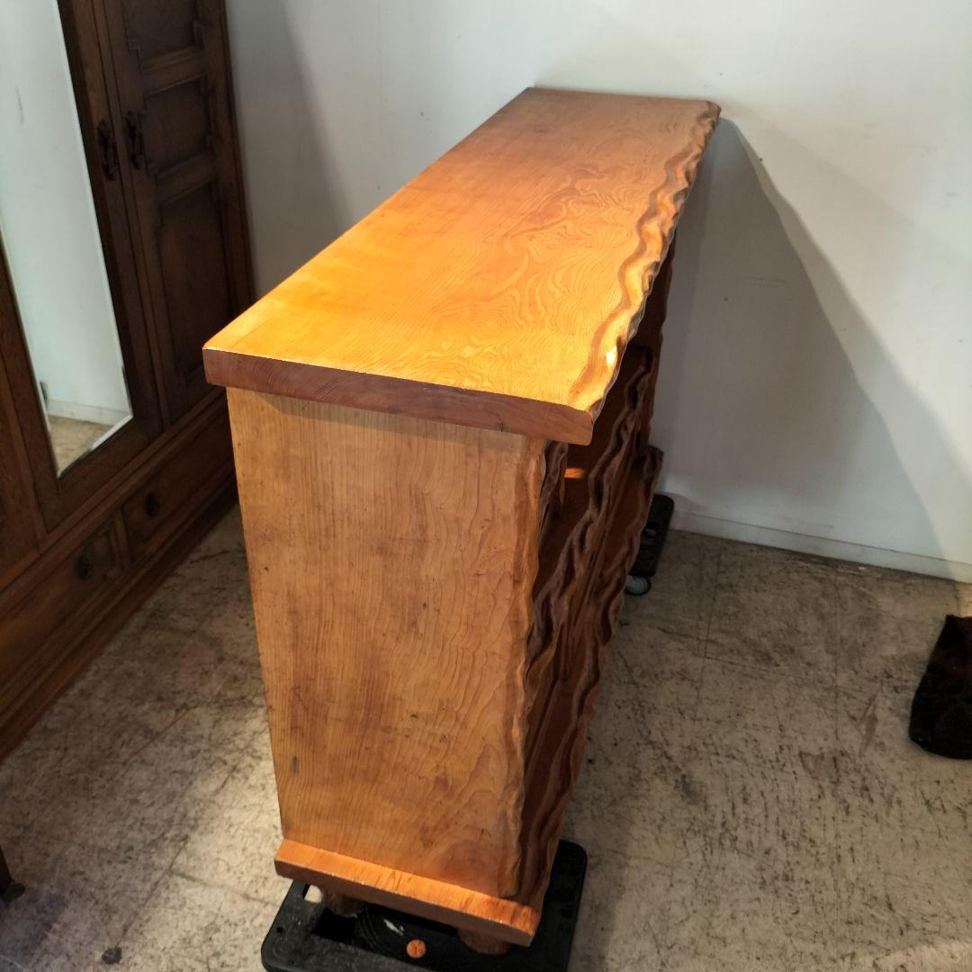 M●WS東名 希少 和ヴィンテージ 屋久杉 茶棚 飾り棚 サイドボード