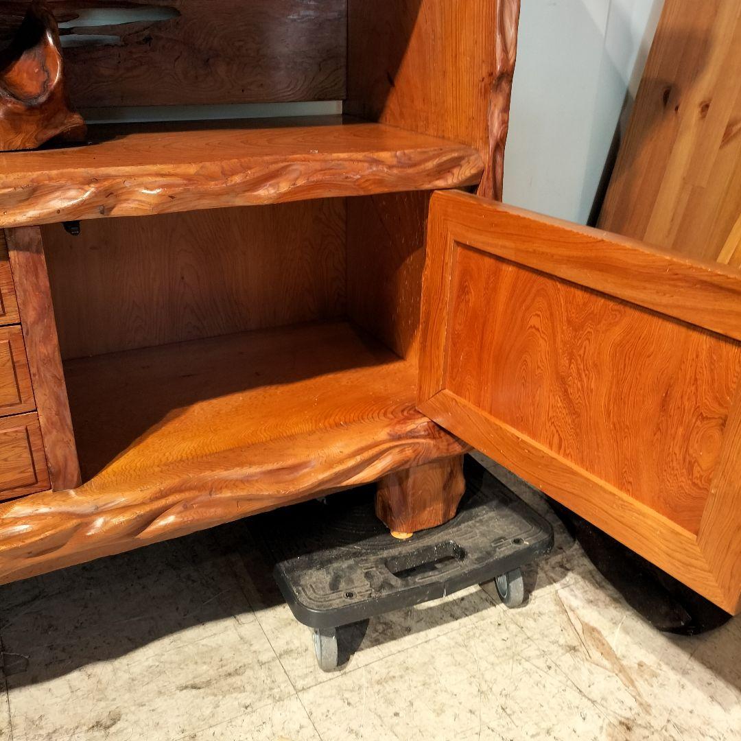 M●WS東名 希少 和ヴィンテージ 屋久杉 茶棚 飾り棚 サイドボード