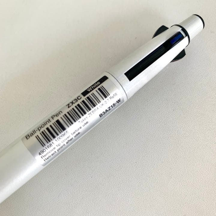 海外限定 輸入品 ZEBRA ZX3C 多色ペン ボールペン ホワイト