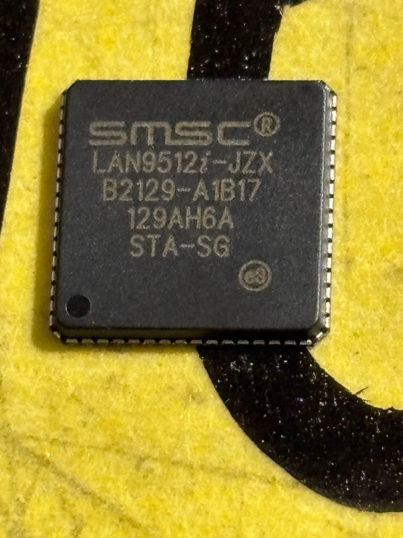 (10個) 集積回路　ICチップLAN9512I-JZX。新品同様。未使用。