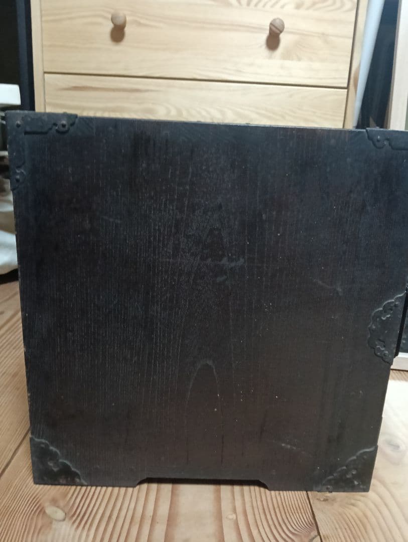 佐渡船箪笥 明治期 鉄金具 小型金庫 古民具　アンティーク和家具 佐渡船箪笥