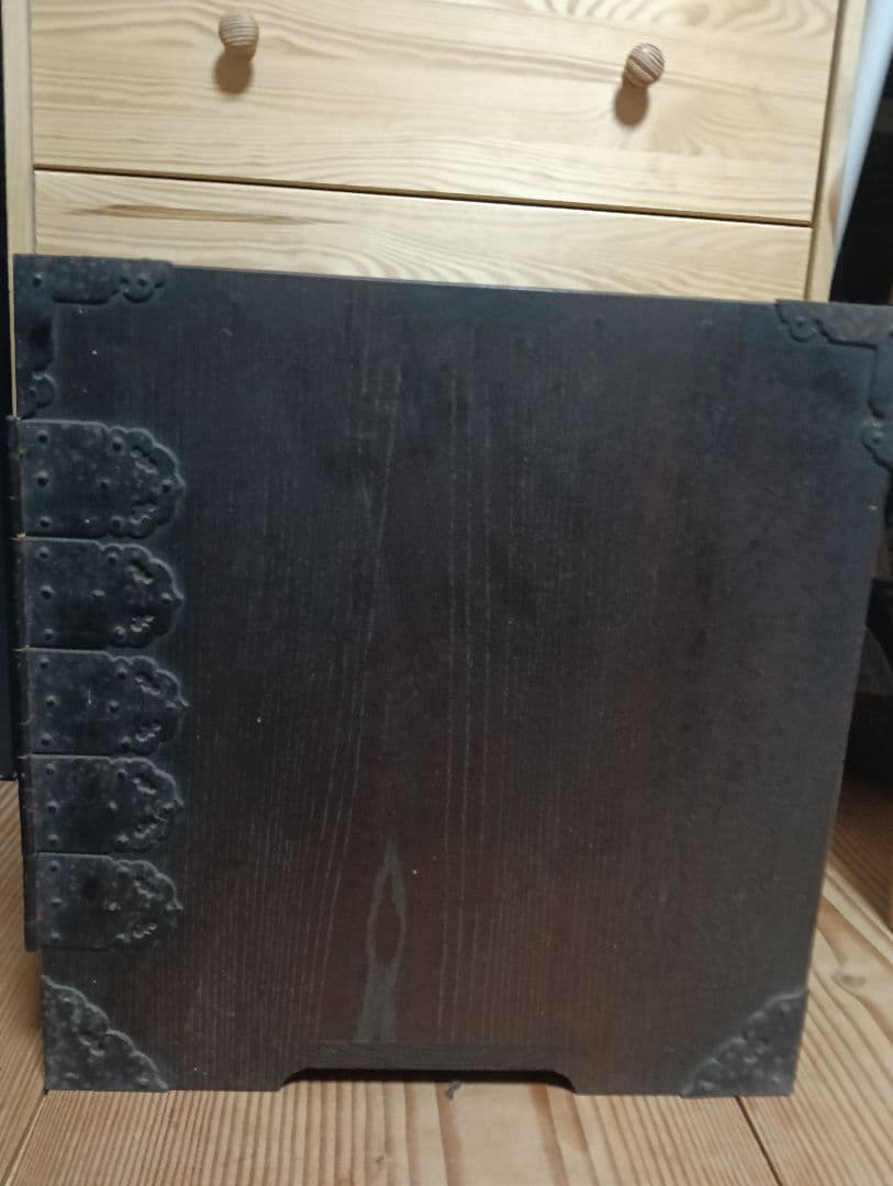 佐渡船箪笥 明治期 鉄金具 小型金庫 古民具　アンティーク和家具 佐渡船箪笥