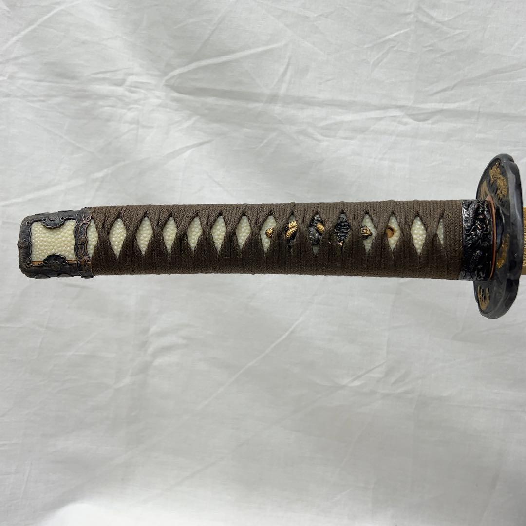 【模造】大脇差 全長86.0センチ 龍鍔 樋入り 特殊鞘 日本刀