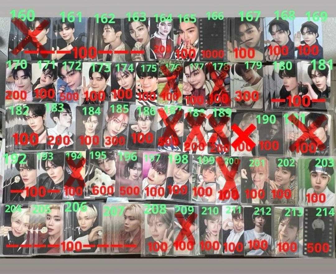 zerobaseone zb1 ゼベワン　トレカ　封入　ID まとめ売り