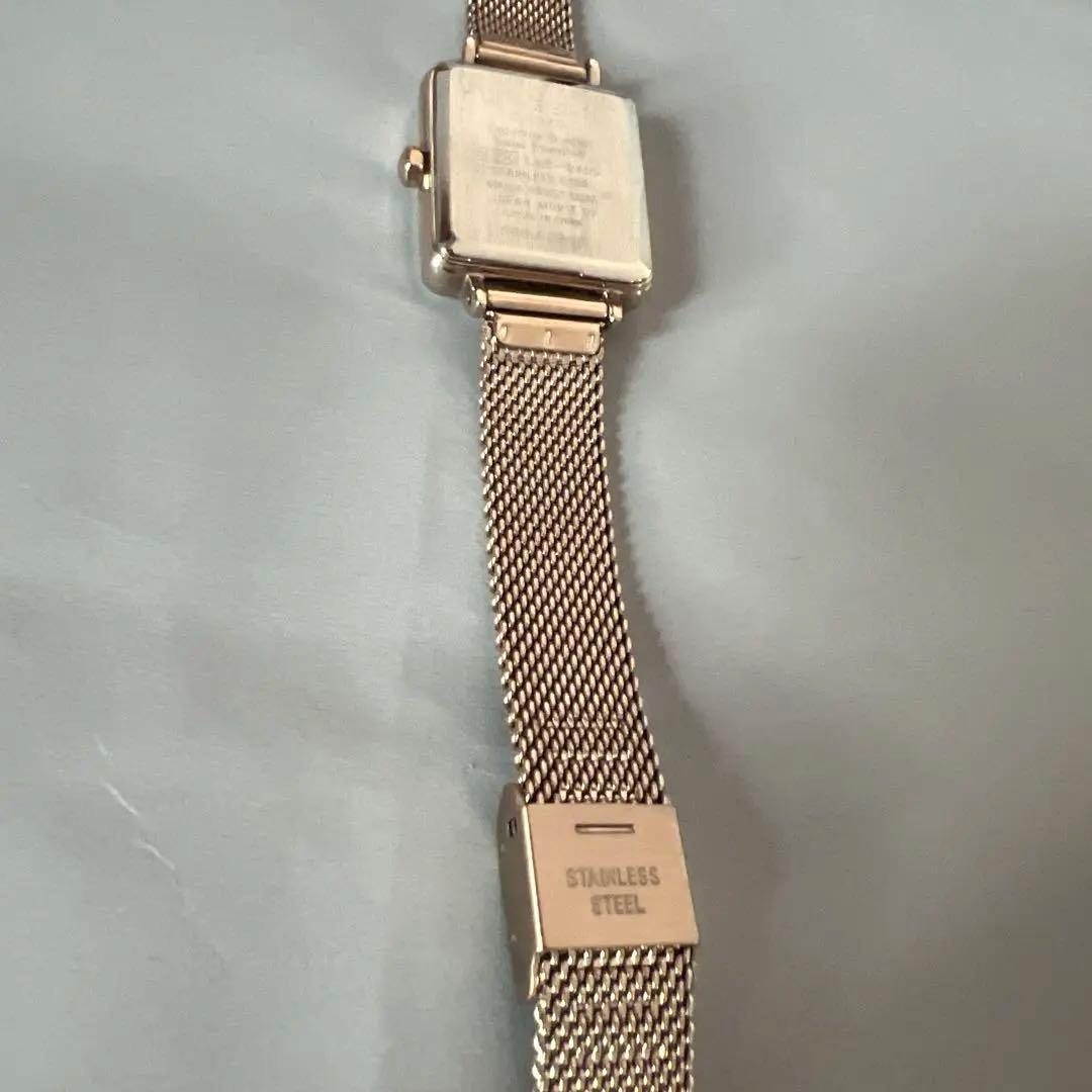 【美品】CASIO SHEEN スクエア時計 金属メッシュベルト