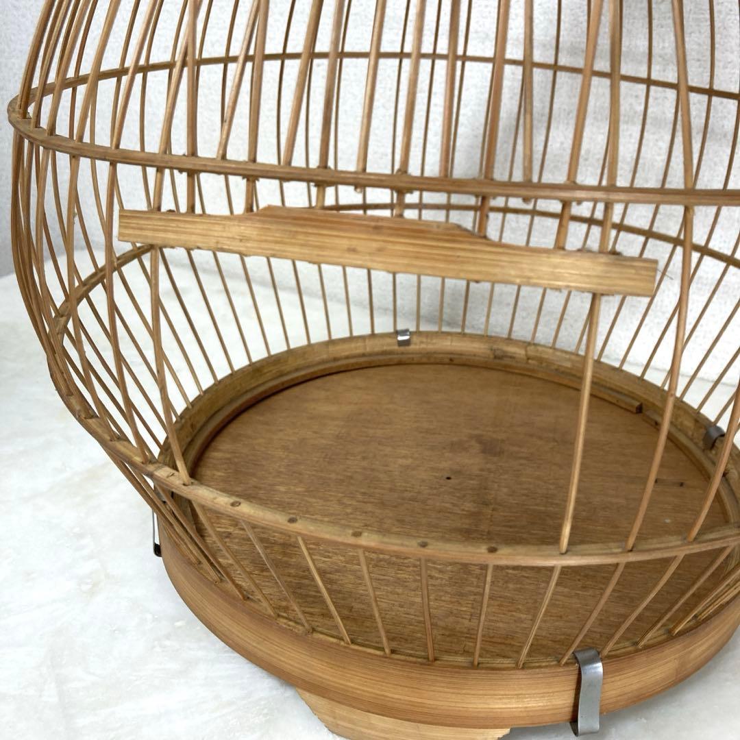 レトロアンティーク　雲雀籠　鳥かご　カゴ　バードゲージ　アジアン　和モダン