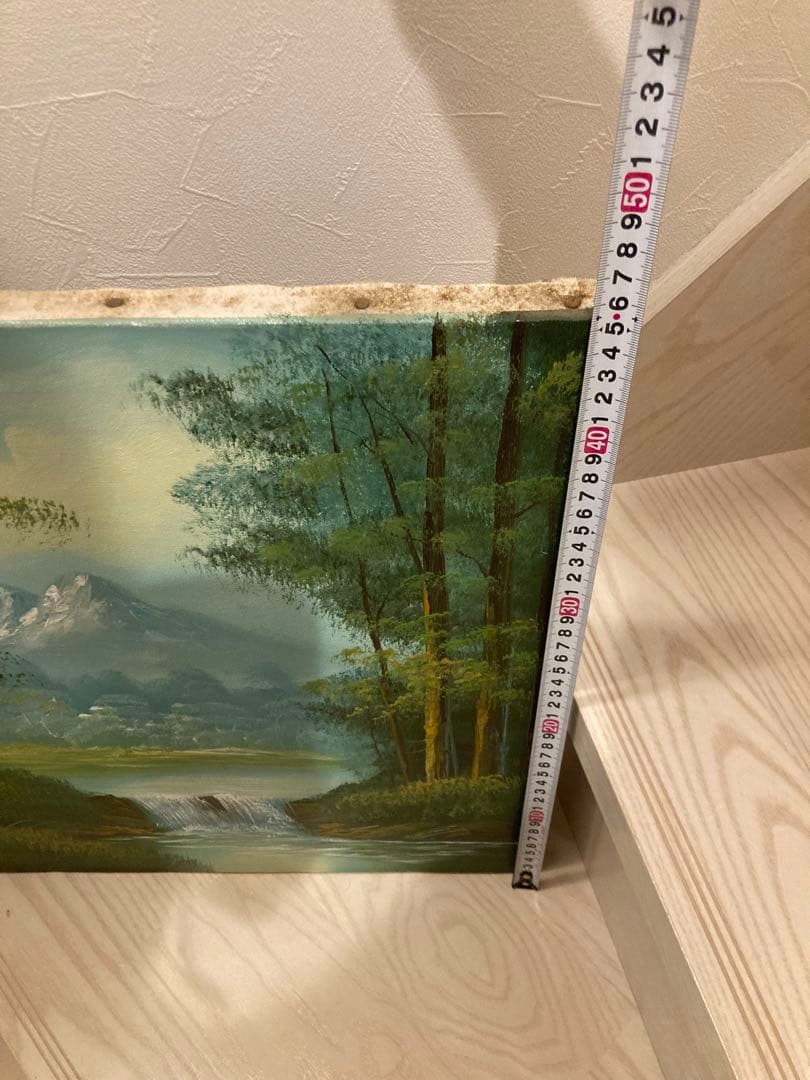 風景画 油彩画 フレーム付き