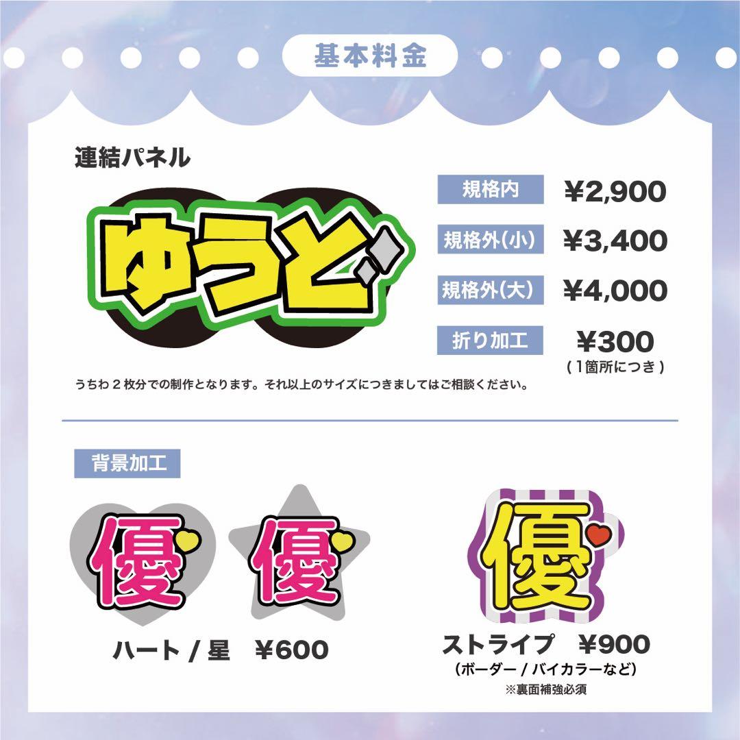 うちわ文字 連結パネル オーダー 【m.ページ】