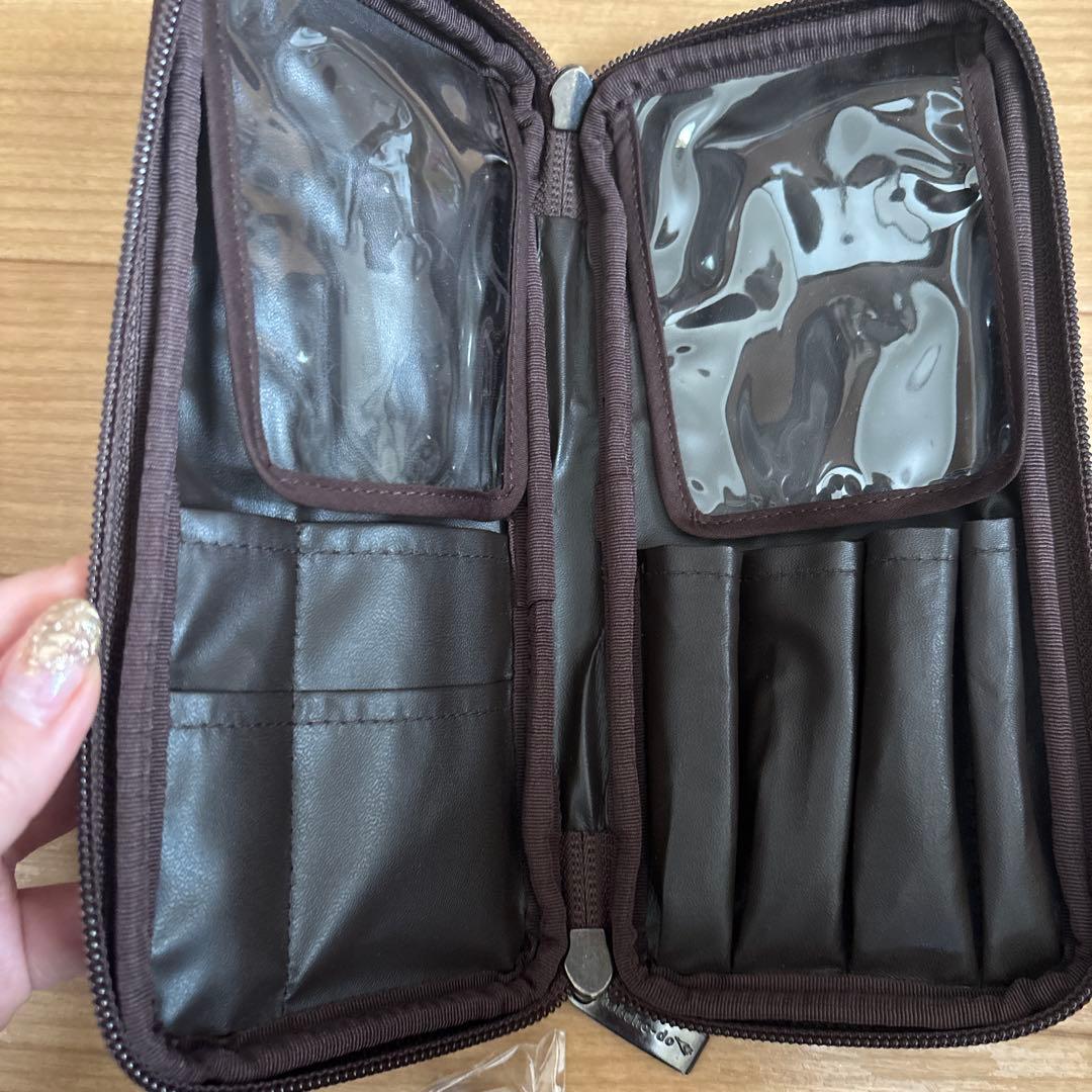 白鳳堂メイクブラシ5本セット ゴールドケース付き