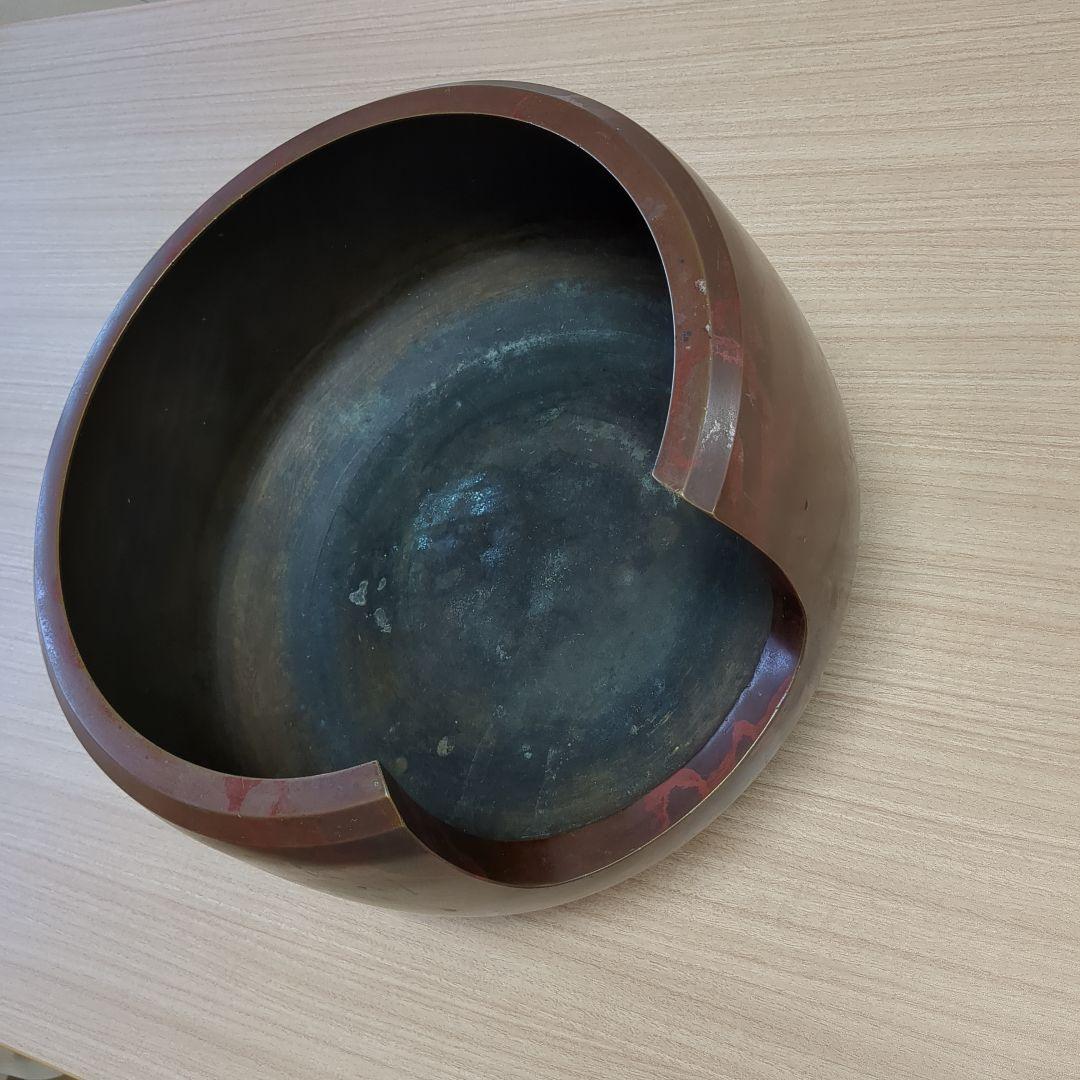 【古美術品】唐銅大西風炉　茶道具　銅製（箱無し）