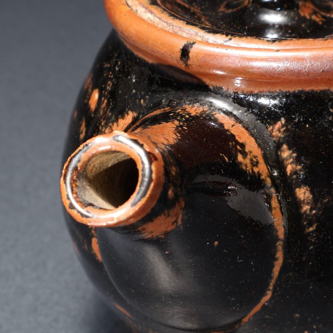 浜田庄司　黒釉急須　人間国宝　民藝　R1615K2