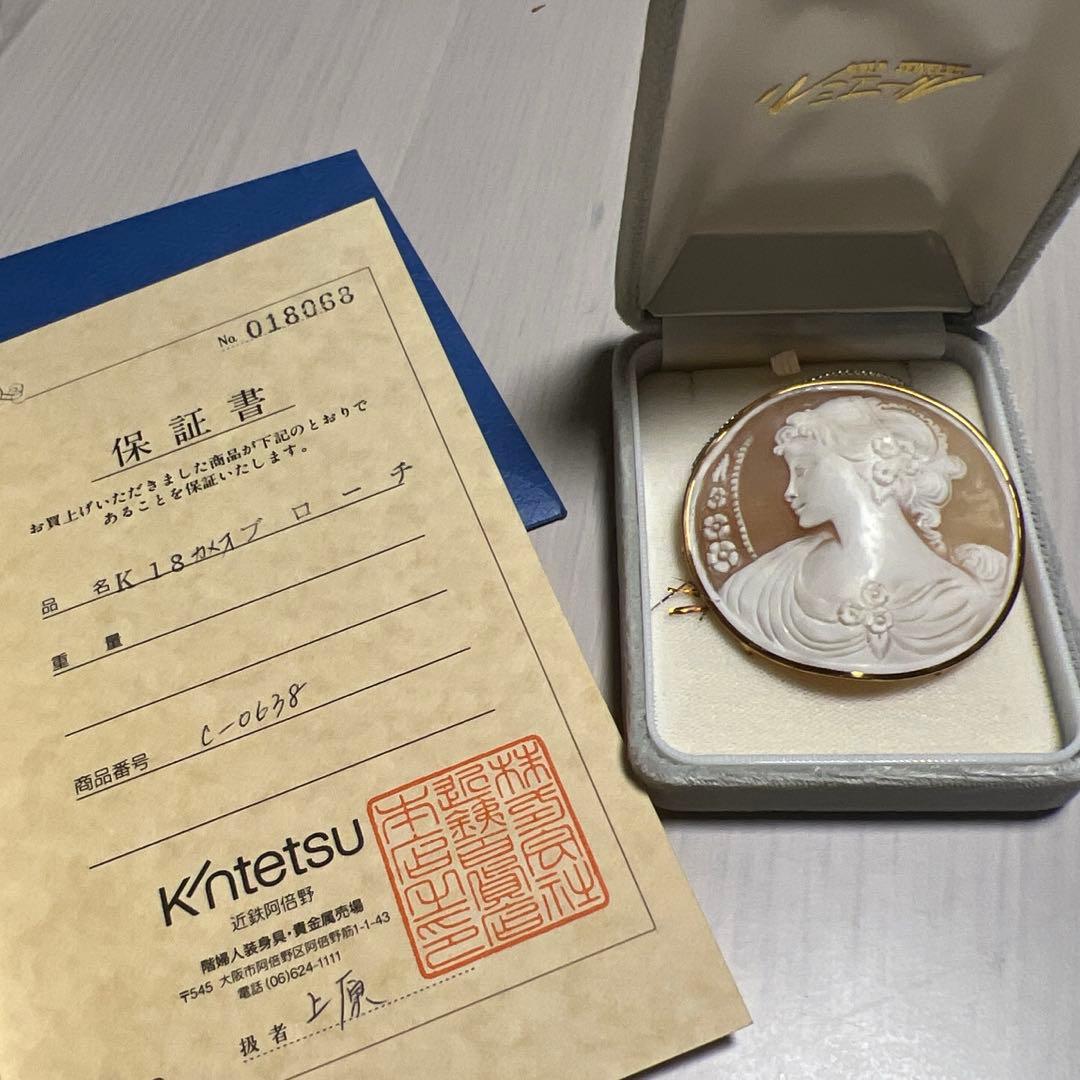 カメオ　ブローチk18 アンティーク