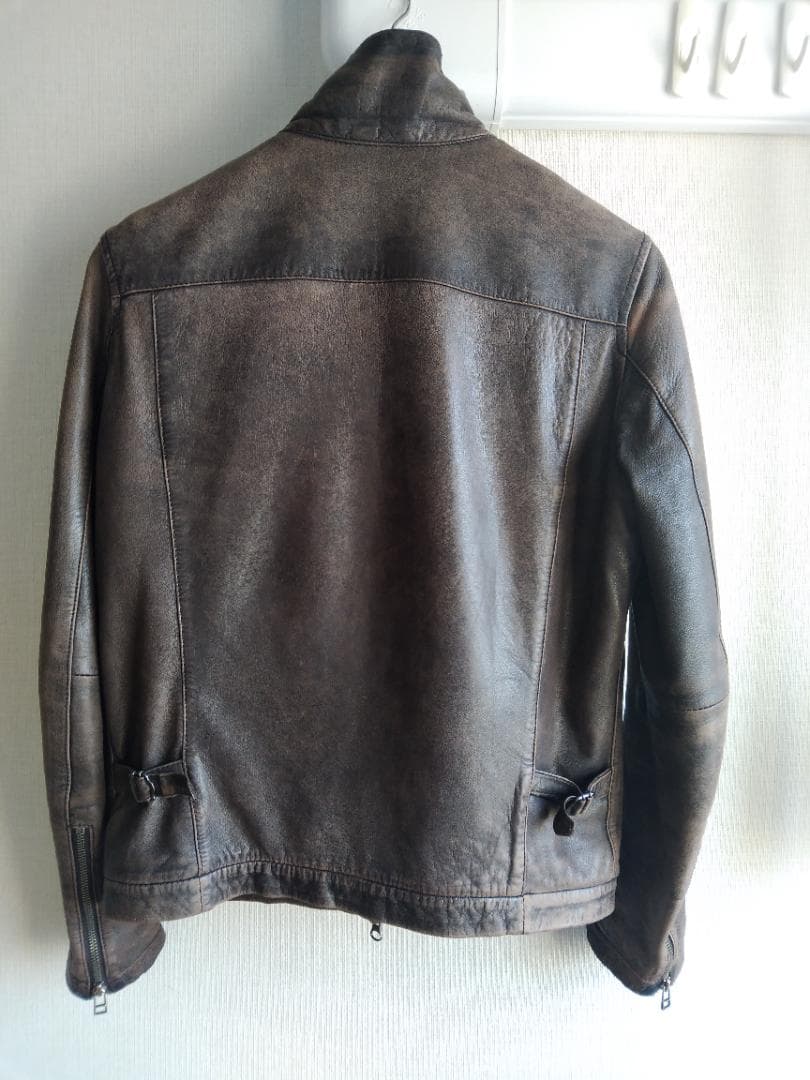 【最終値下げ】定価10万☆Harrissビンテージ 最高級ラムレザージャケット