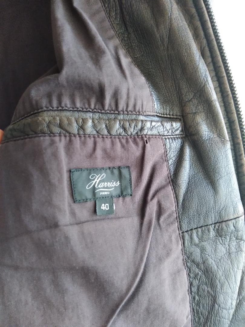 【最終値下げ】定価10万☆Harrissビンテージ 最高級ラムレザージャケット