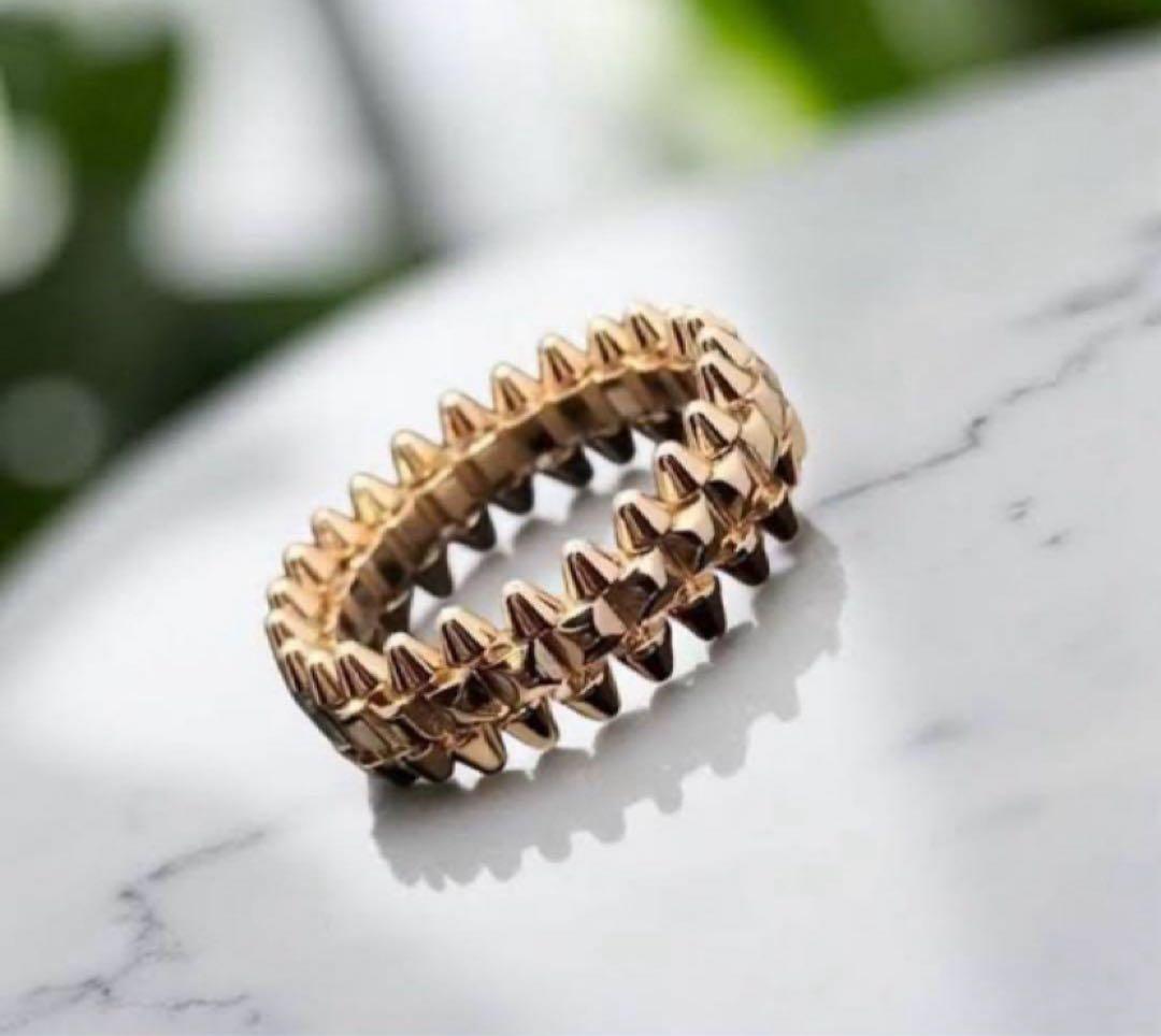 最高品質✨ハイクオリティ✨トゲトゲ　ゴールド　リング　指輪　至高　大人気　芸能人