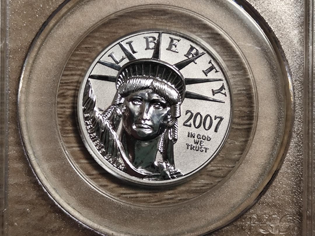 まーちゃん PCGS PR70☆2007 アメリカ プラチナ イーグル