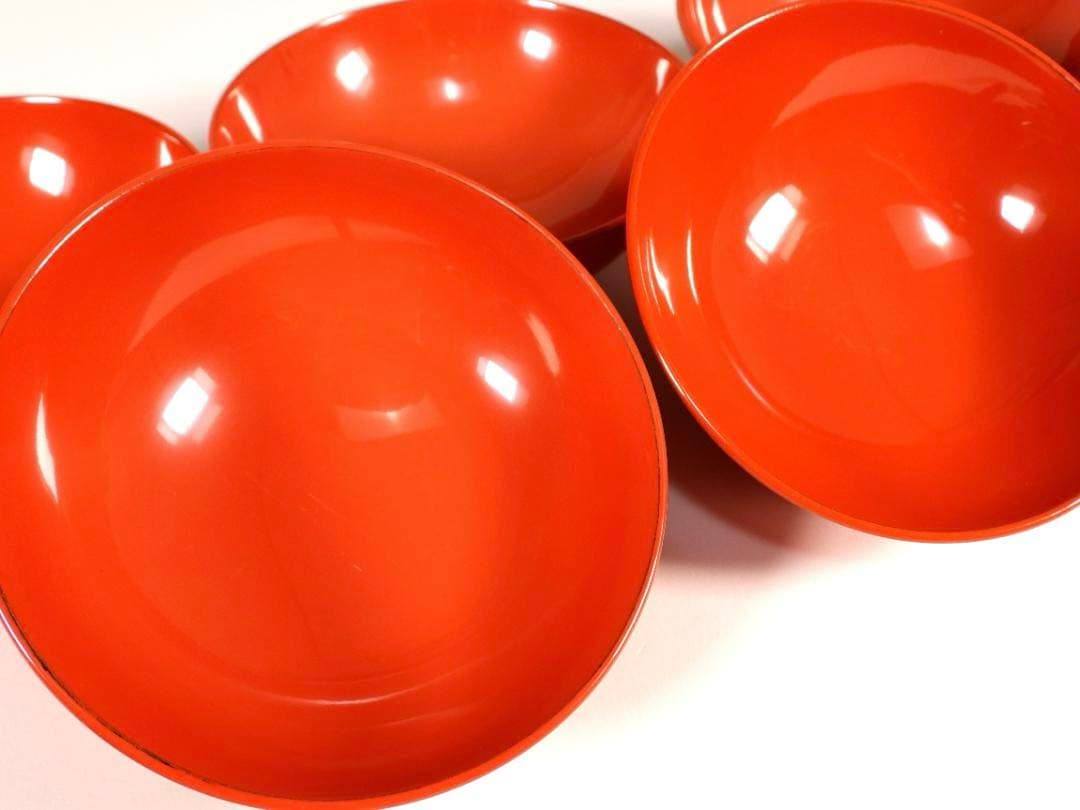 金蒔絵 千羽鶴 煮物椀 5客 木製漆器 天然木 輪島金沢能登 汁椀　蓋碗