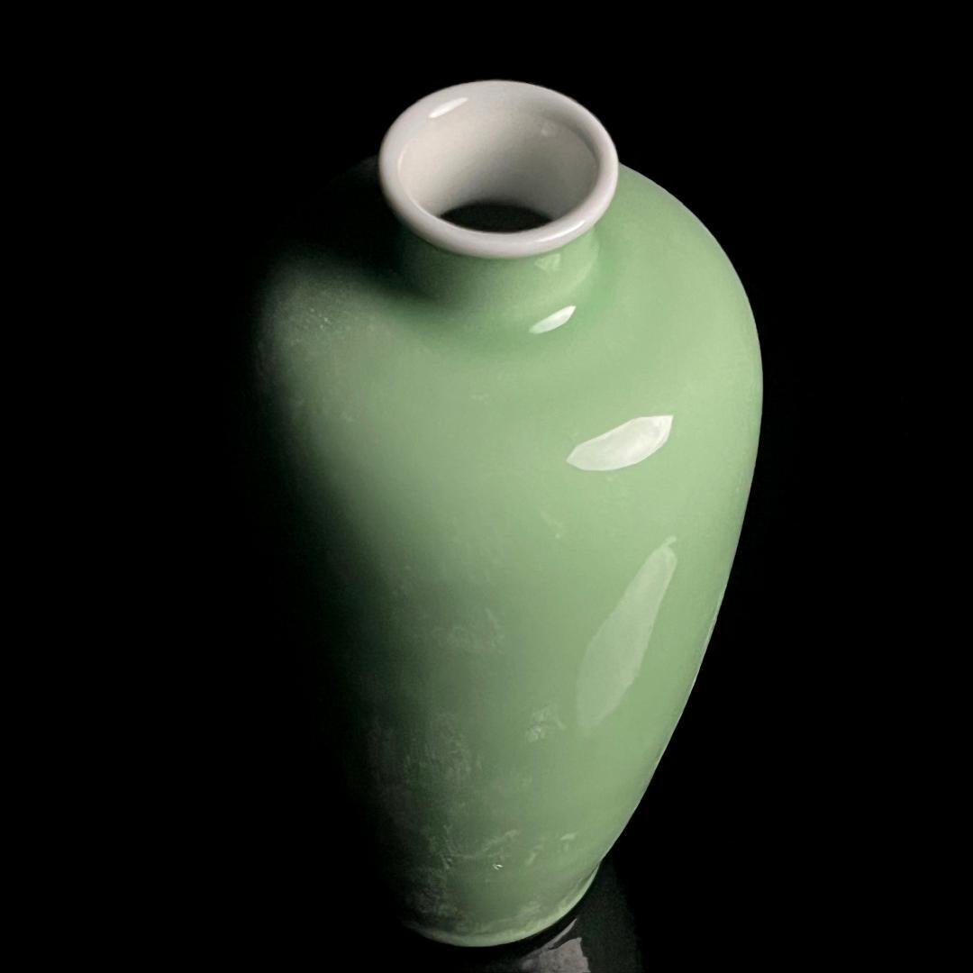 唐物 粉青釉観音瓶 大清康熙年製 款 中国美術 古玩 SN662