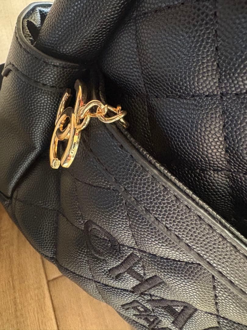 シャネル ブラック リュック ノベルティ キャビア調 年末限定価格！