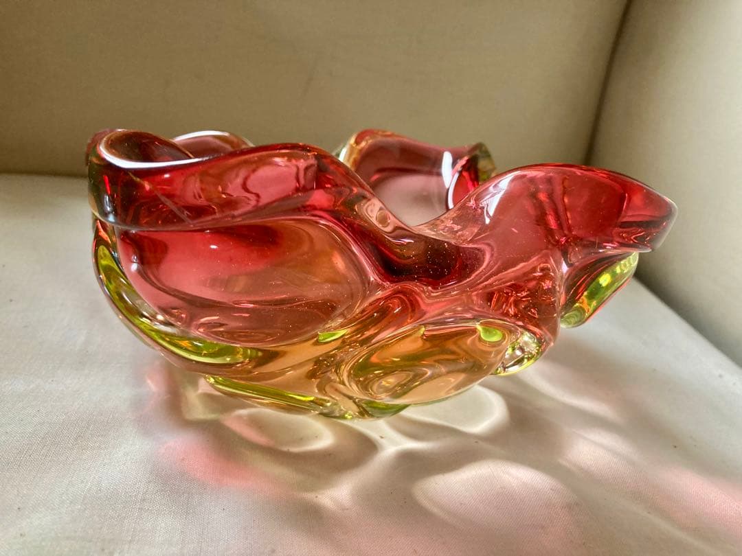 ビンテージガラス器(ムラ-ノコンビネ-ション色)