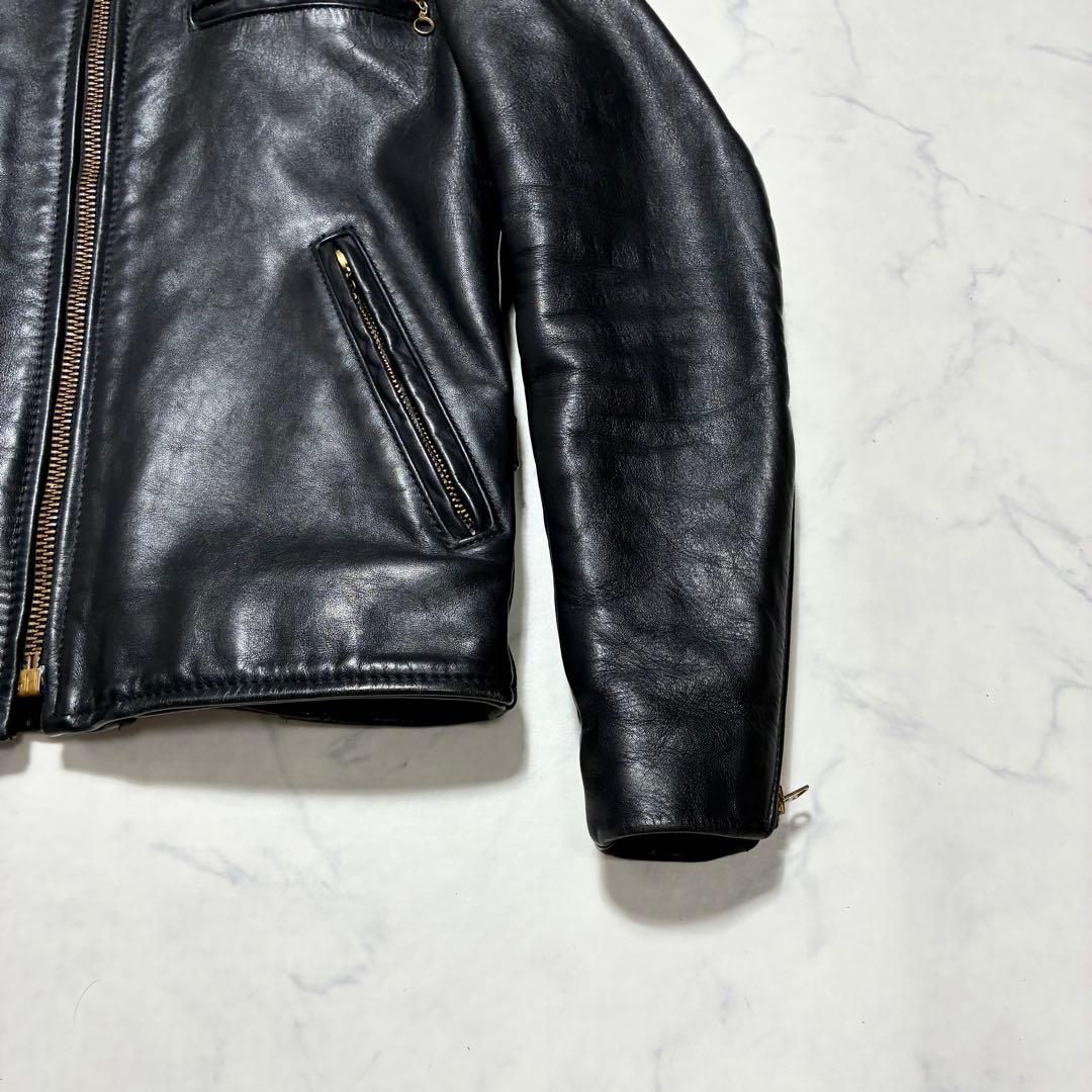 [USA製/ヴィンテージ]VANSON シングルライダース 36 TALON 黒