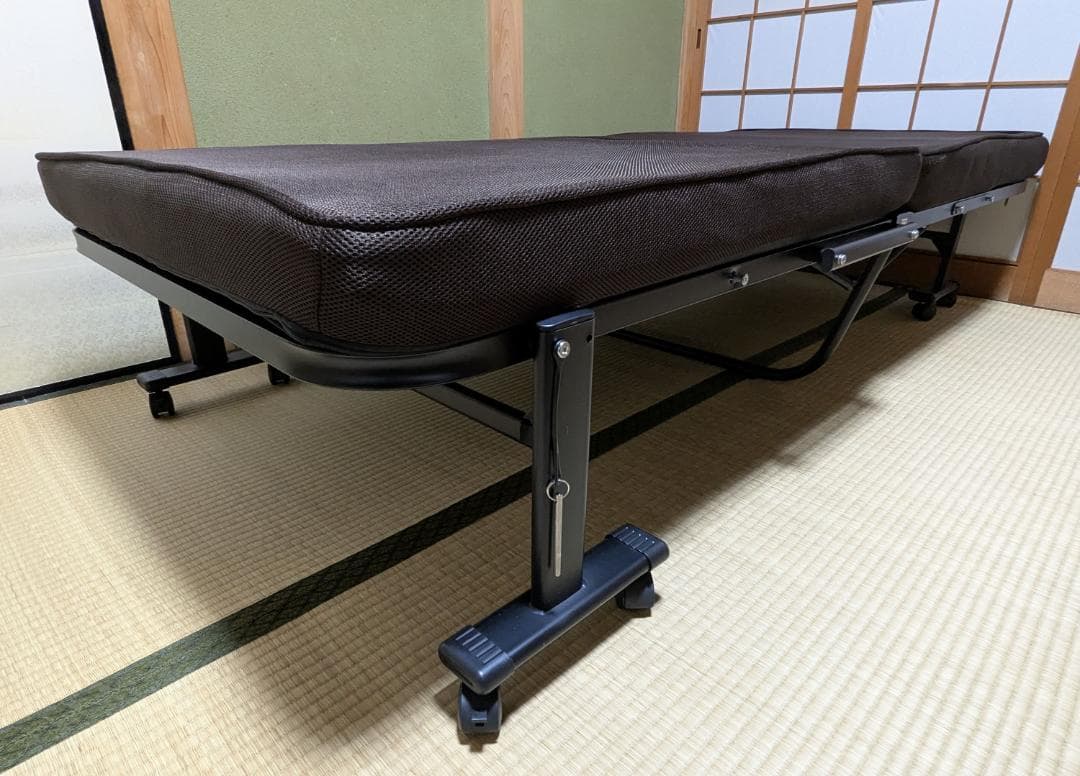 キャスター付き 折りたたみベッド シングル