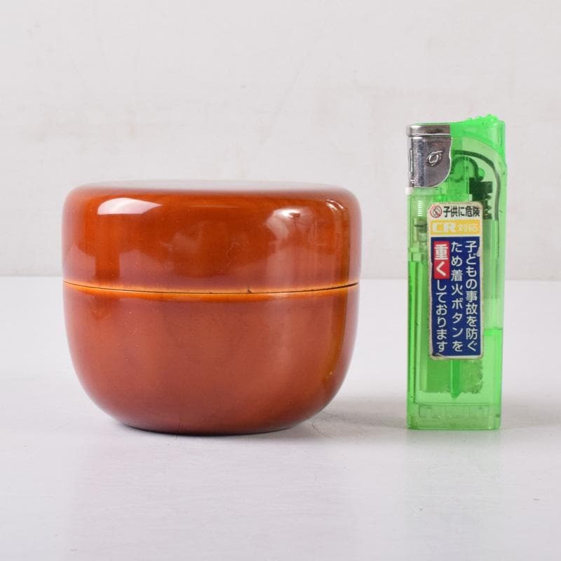 茶道具　飛騨春慶塗　岩本漆器店　大平棗　共箱　V　7307