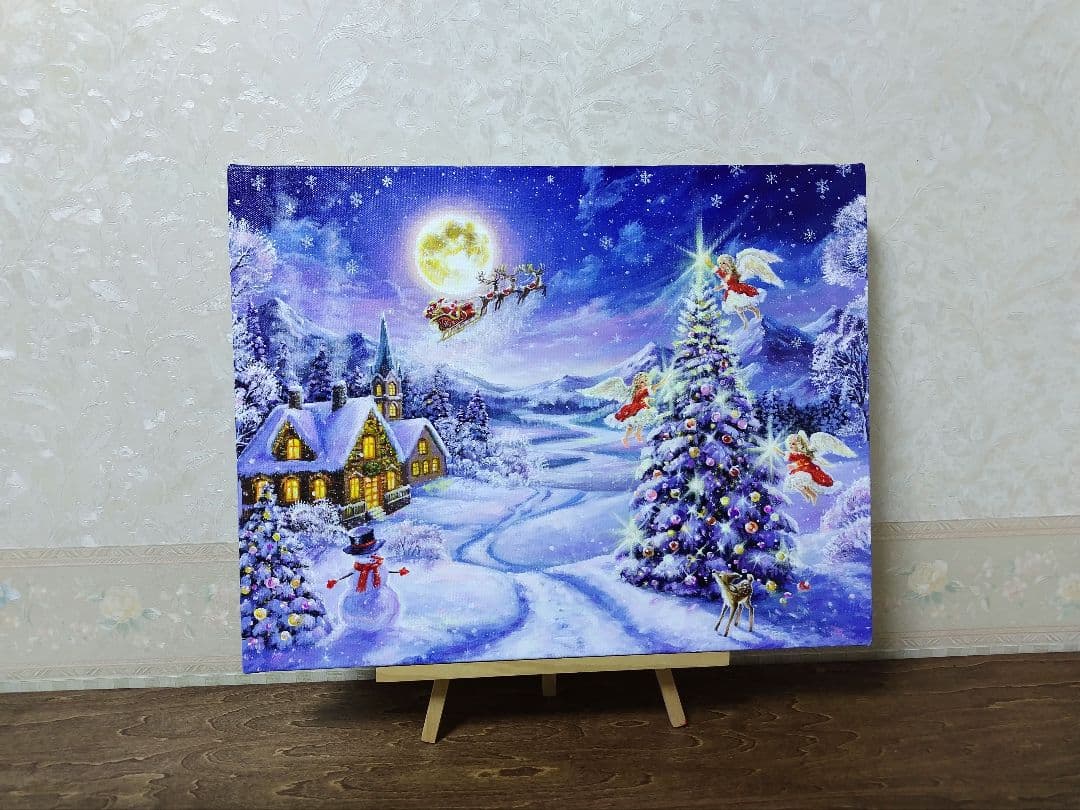 マ*Y様 【聖なる夜の贈り物】アクリル画 F6 風景画 絵画