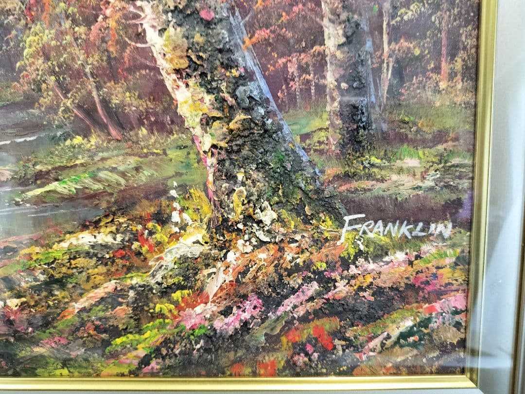 油彩画 F12サイズ 額縁 FRANKLIN