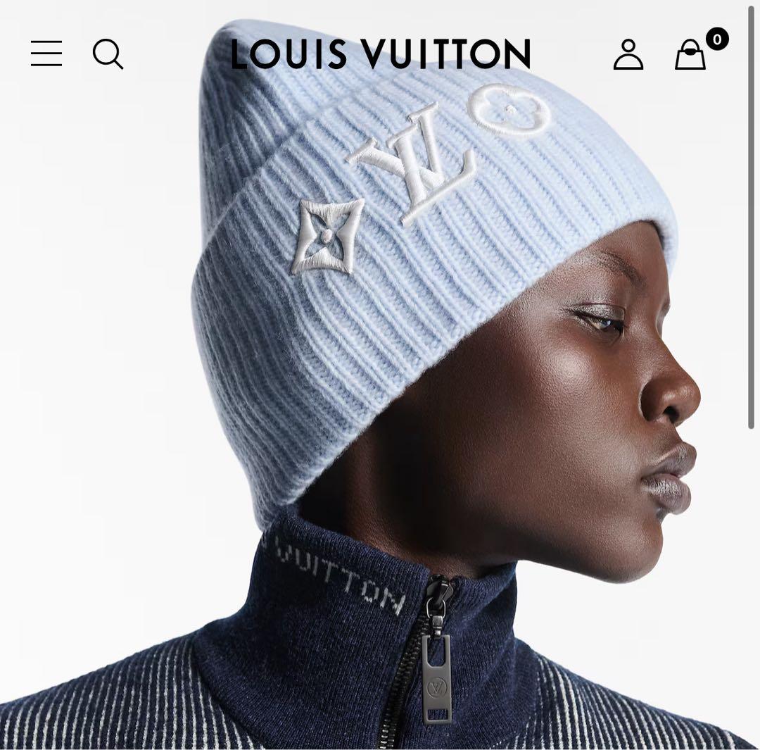 LOUIS VUITTON ニット帽ブルー