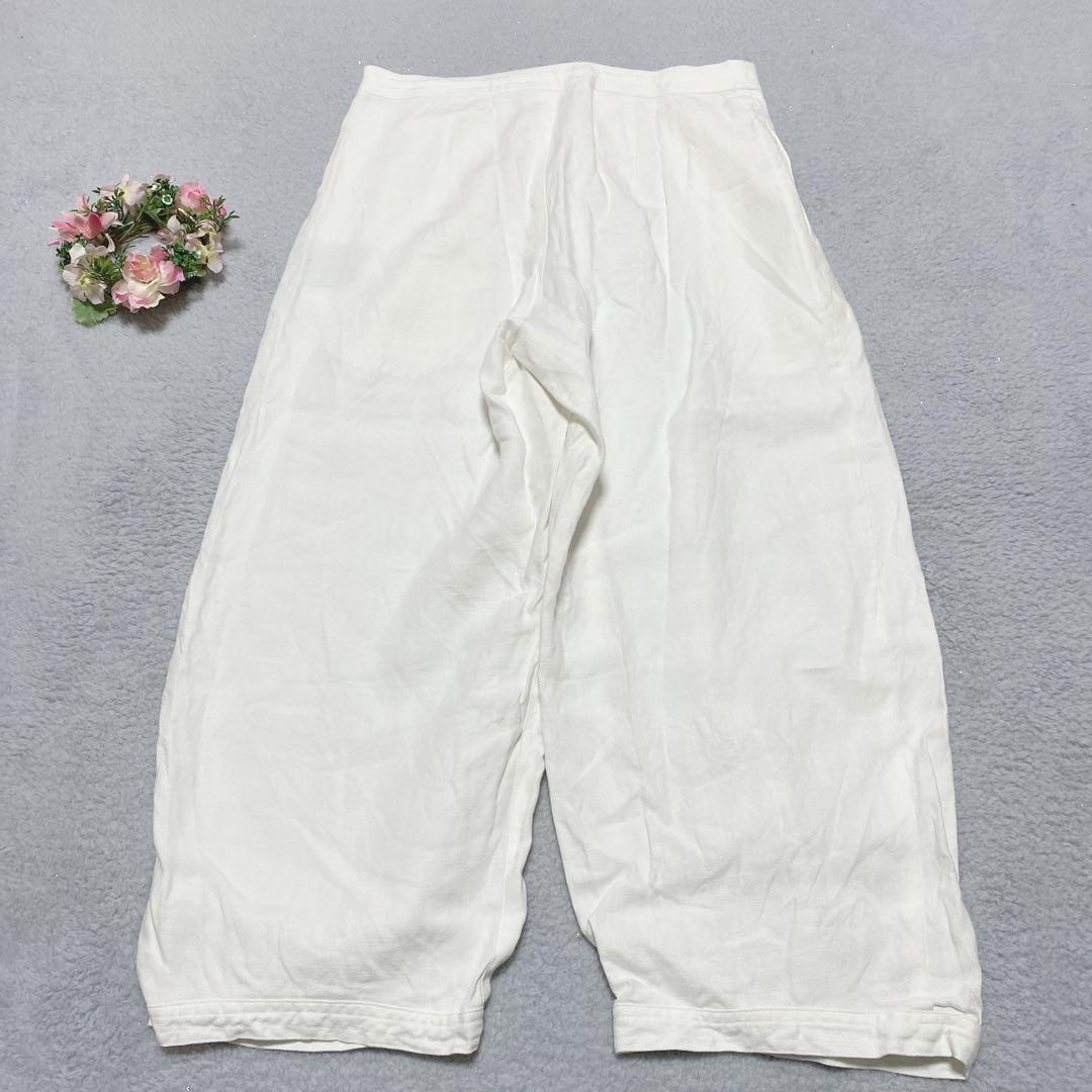 未使用品【イントゥーカ】リネンパンツ 麻 サルエルパンツ 日本製 春夏秋
