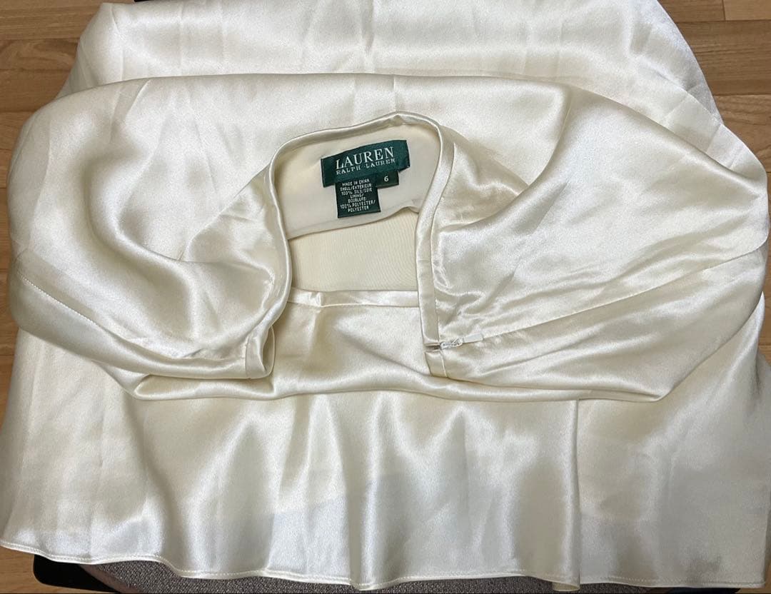 Itami　ラルフローレン　シルク　フレアスカート　赤　白　セット