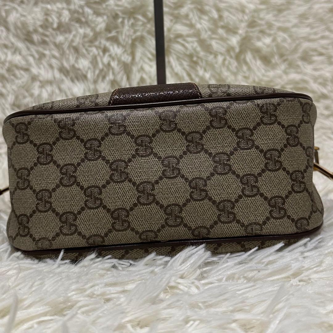 大容量 レア オールドグッチ GG 総柄 レザー ショルダーバッグ PVC ロゴ