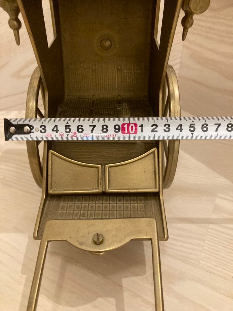 ヴィンテージ真鍮の置物、馬車を引く馬、真鍮の装飾、真鍮製