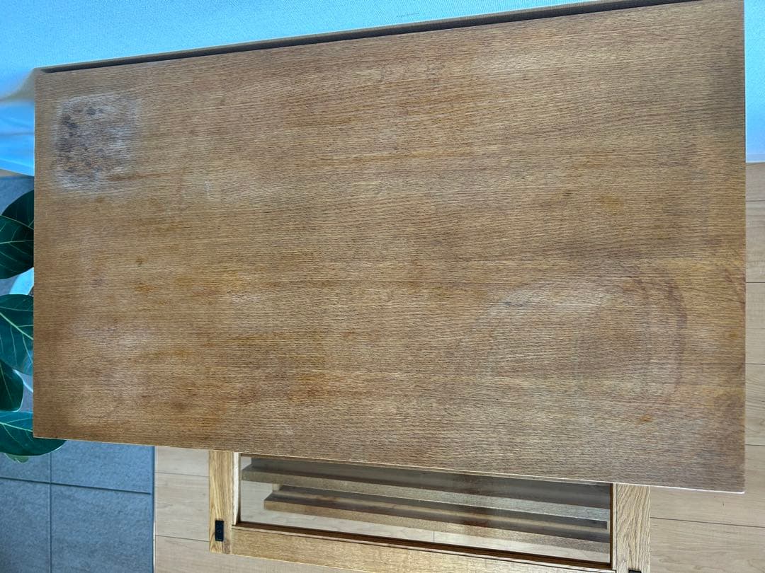 関家具 木製キャビネット W70×D40×H70 ガラス扉付き