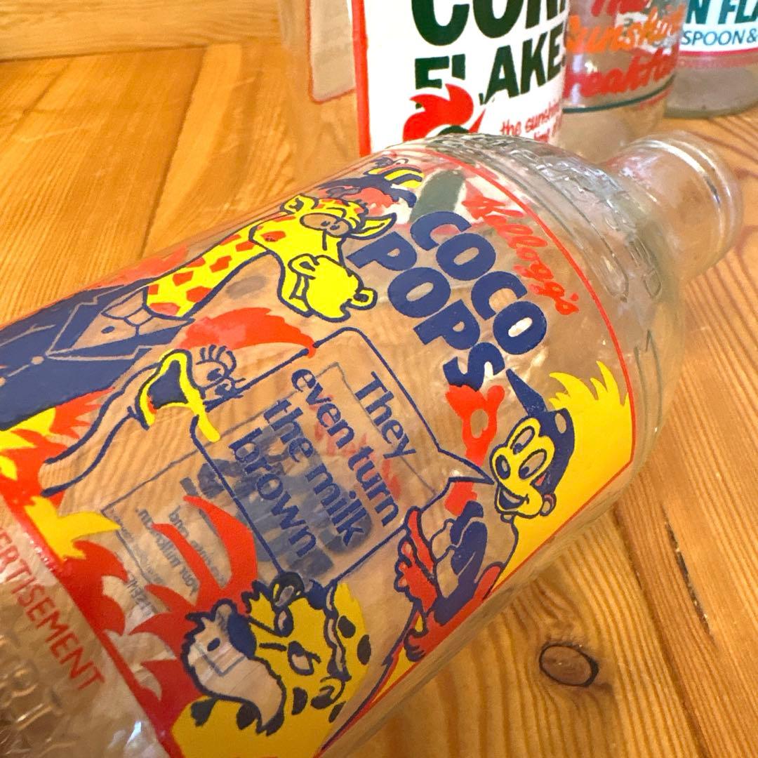 80’s ケロッグ　牛乳瓶　アドバタイジング　フルセット　コーネリアス　トニー