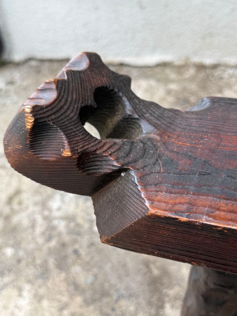 家具 Spanish Brutalist Chair in Wood, 1960s